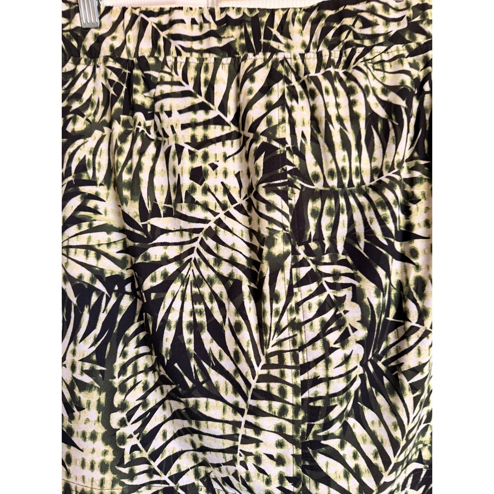 Tropical Modest Vacation Active J.Jill Fit Green Palm Leaf Print Skort Lg - Picture 5 of 10